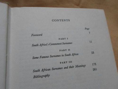 SOUTH AFRICAN SURNAMES - ERIC ROSENTHAL