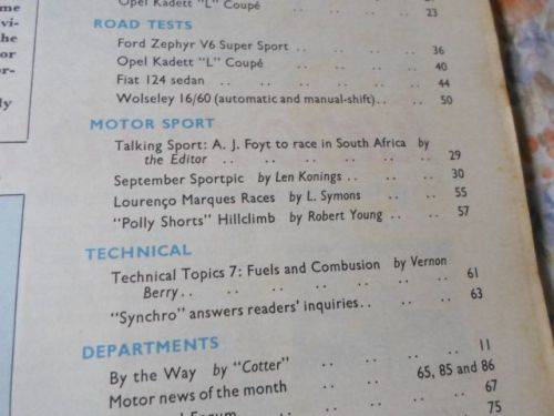 CAR SEPTEMBER 1967 ( FIAT 124 , OPEL KADETT COUPE , WOLSELEY 16/60 , ZEPHYR S.S.