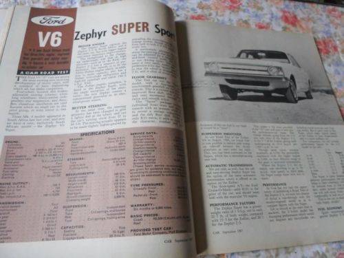 CAR SEPTEMBER 1967 ( FIAT 124 , OPEL KADETT COUPE , WOLSELEY 16/60 , ZEPHYR S.S.