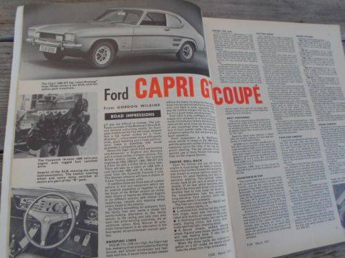 CAR MAGAZINE MARCH 1969 ( FORD CAPRI , RENAULT 10 , FIAT 125 , GM RANGER ,