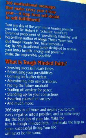 TOUGH MINDED FAITH FOR TENDER-HEARTED PEOPLE - ROBERT H SCHULLER