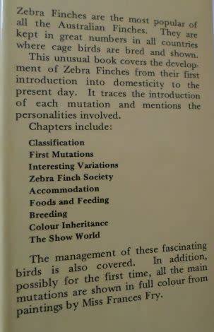 THE WORLD OF ZEBRA FINCHES - CYRIL H ROGERS