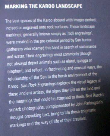 SAN ROCK ENGRAVINGS MARKING THE KAROO LANDSCAPE - NEIL RUSCH & JOHN PARKINGTON