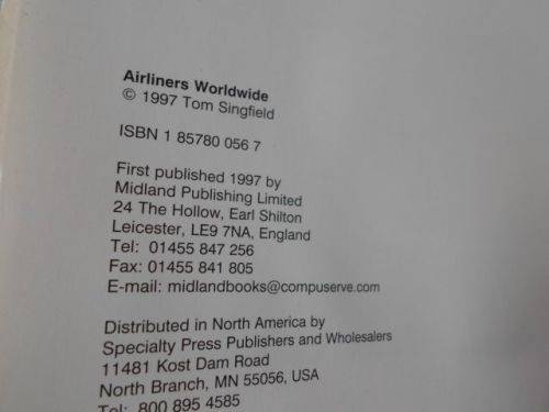AIRLINERS WORLDWIDE - TOM SINGFIELD