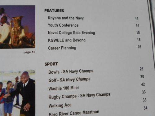 S.A. NAVY NEWS MAGAZINE NO 3 2010 ( weight 200 grams )