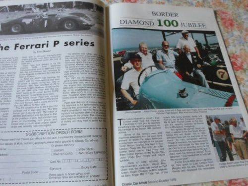 CLASSIC CAR AFRICA MAGAZINE SECOND QUARTER 1995 ( weight 0,10 kg )