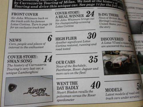 THOROUGHBRED & CLASSIC CARS MAGAZINE JANUARY 1990 ( LOTUS CORTINA ,