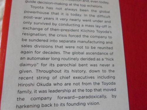 THE TOYOTA LEADERS - AN EXECUTIVE GUIDE - MASAAKI SATO ( weight 0,50 kg )