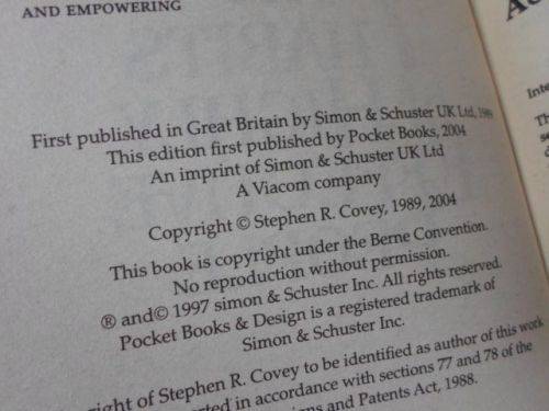 THE 7 HABITS OF HIGHLY EFFECTIVE PEOPLE - STEPHEN R COVEY ( weight 0,30 kg )