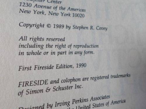 THE 7 HABITS OF HIGHLY EFFECTIVE PEOPLE - STEPHEN R COVEY ( 0,30 KG )