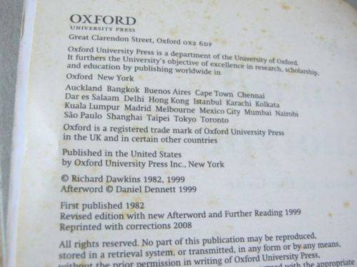 THE EXTENDED PHENOTYPE - THE LONG REACH OF THE GENE - RICHARD DAWKINS