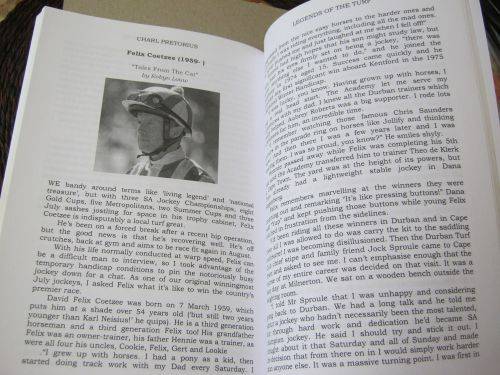 LEGENDS OF THE TURF - VOLUME 2 - RARE PROFILES FROM S.A. HORSERACING HISTORY -  CHARL PRETORIUS