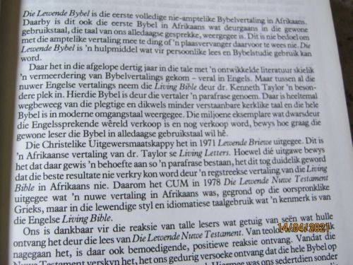 DIE LEWENDE BYBEL