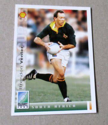 BRENDON VENTER - Rugby World Cup 1995 Sports Deck Card nr 25 - South Africa / Springboks