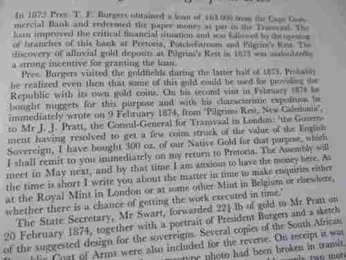 SOUTH AFRICA'S FIRST GOLD COIN - RESEARCH ON THE BURGERS DIES AND BURGERSPOND 1874 - MATTHY EST...