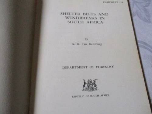 SHELTER BELTS AND WINDBREAKS IN SOUTH AFRICA - DEPARTMENT OF  FORESTRY PAMPHLET 118