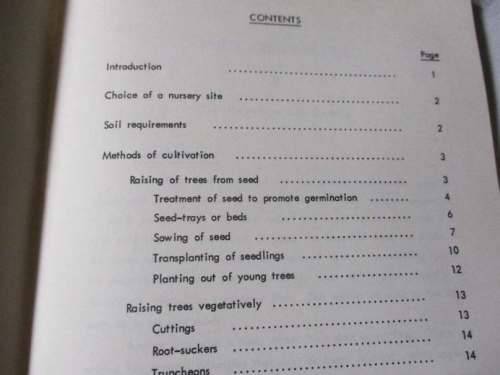 RAISING INDIGENOUS TREES  - DEPARTMENT OF  FORESTRY PAMPHLET 150