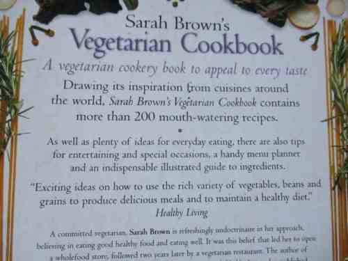 SARAH BROWN`S VEGETARIAN COOKBOOK - DK