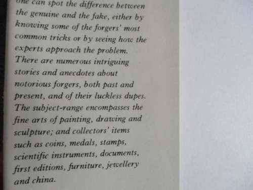 THE GENUINE ARTICLE - THE MAKING AND UNMASKING OF FAKES AND FORGERIES - JOHN FITZ / MAURICE MILLS /