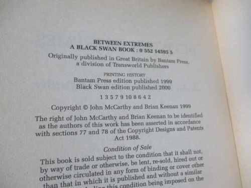 BETWEEN EXTREMES - BRIAN KEENAN & JOHN McCARTHY