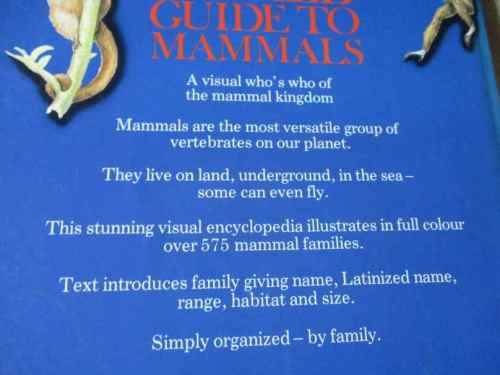 LONGMAN WORLD GUIDE TO MAMMAL - A VISUAL WHO`S WHO OF THE MAMMAL KINGDOM - Dr PHILIP WHITFIELD