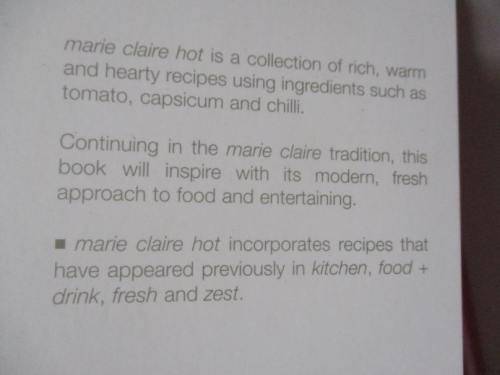 HOT - RICH CHILLI WAR ITALIAN PAPRIKA RED - MARIE CLAIRE