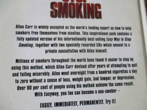 ALLEN CARR`S EASY WAY TO STOP SMOKING - 2007 EDITION WITH IT`S TWO CD`S