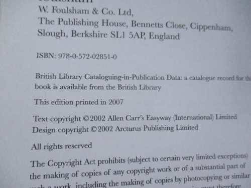 ALLEN CARR`S EASY WAY TO STOP SMOKING - 2007 EDITION WITH IT`S TWO CD`S