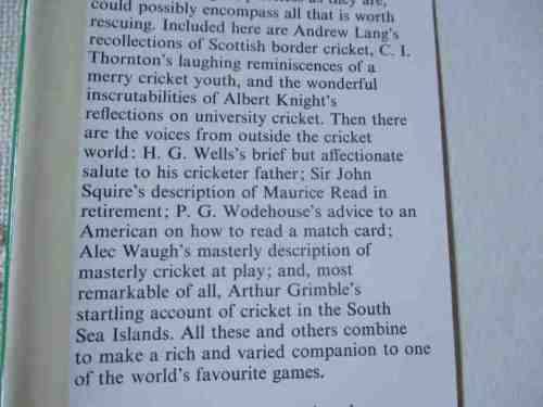 THE CRICKET ADDICT`S  ARCHIVE - EDITED BY BENNY GREEN