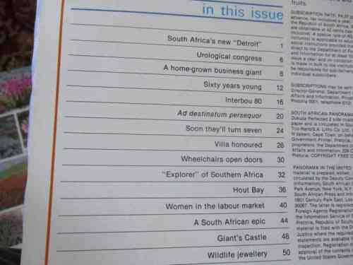 PANORAMA MAGAZINE NOV 1980 ( UNIVERSITY OF PRETORIA, ROSENKOWITZ SEXTUPLETS, EDOARDO VILLA ART )