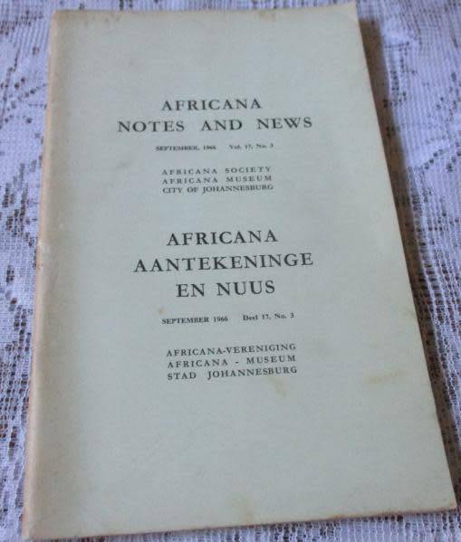 AFRICANA NOTES AND NEWS / AFRICANA AANTEKENINGE EN NUUS SEPTEMBER 1966