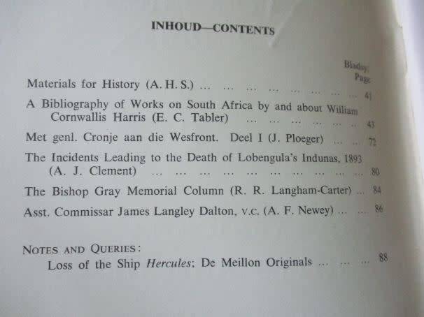 AFRICANA AANTEKENINGE EN NUUS / AFRICANA NOTES AND NEWS JUNE 1966