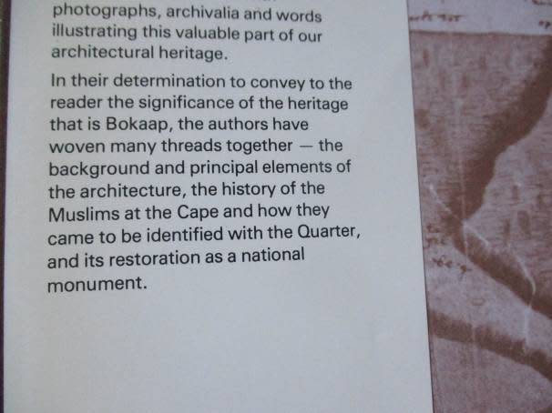 BOKAAP - FACES AND FACADES - LESLEY AND STEPHEN TOWNSEND ( INSCRIPTION BY AUTHORS )