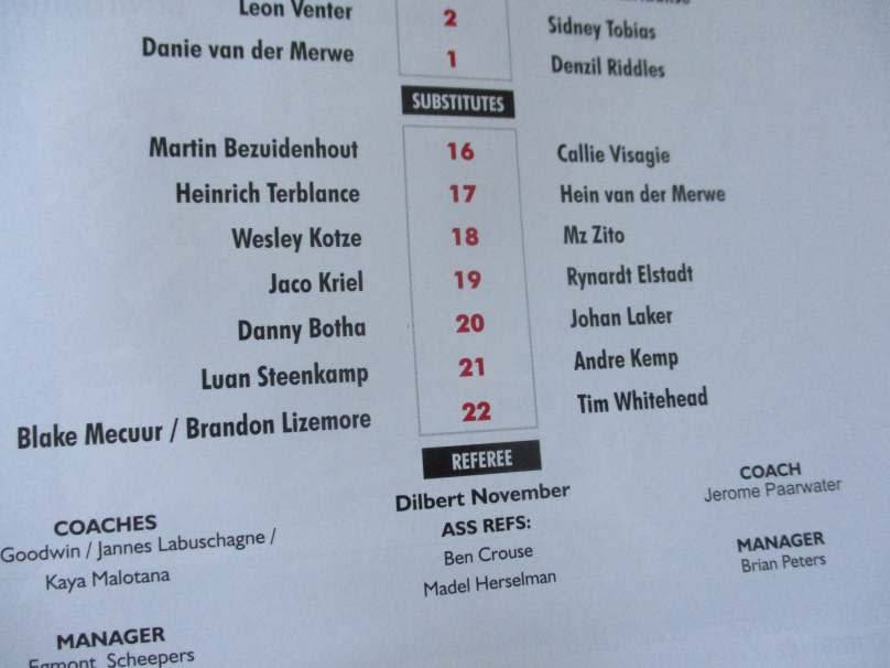 LIONS vs WP 10 OCTOBER 2008  - RUGBY PROGRAMME