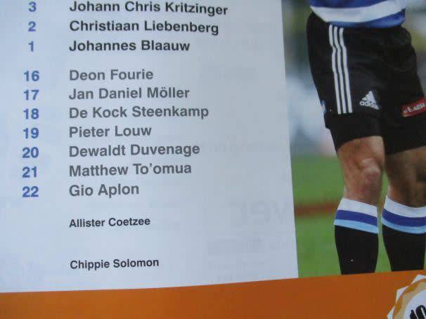 LIONS vs WP 10 OCTOBER 2008  - RUGBY PROGRAMME