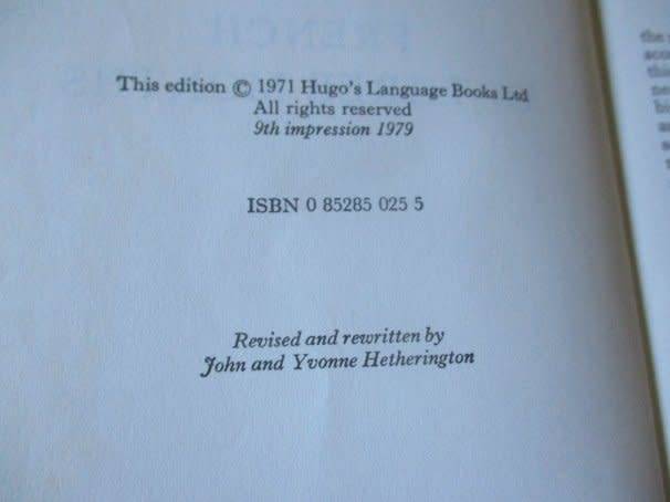 FRENCH IN THREE MONTHS - HUGO`S SIMPLIFIED SYSTEM