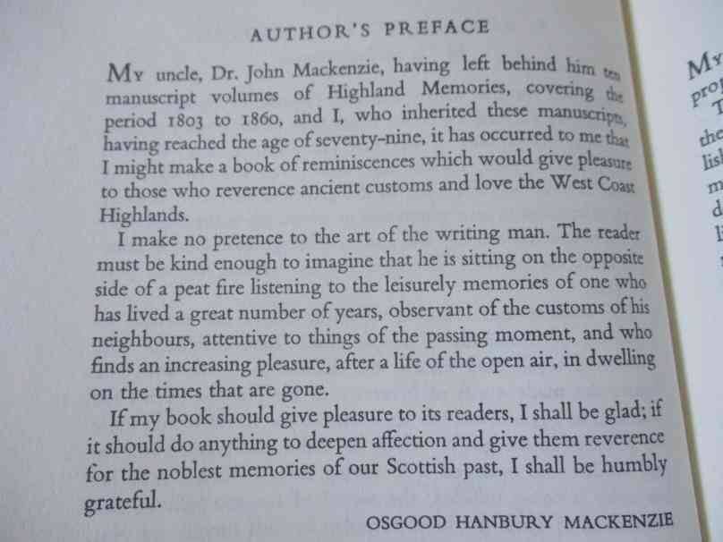 A HUNDRED YEARS IN THE HIGHLANDS - OSGOOD MACKENZIE