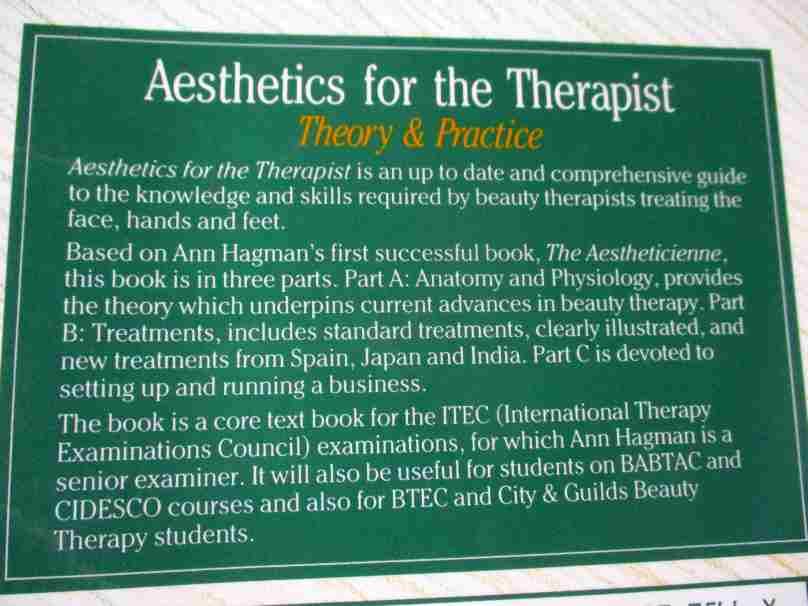 AESTHETICS FOR THE THERAPIST - THEORY & PRACTICE - ANN HAGMAN