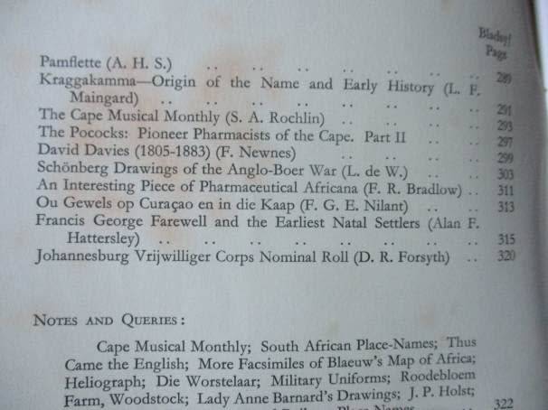 AFRICANA AANTEKENINGE EN NUUS / AFRICANA NOTES AND NEWS DECEMBER 1961