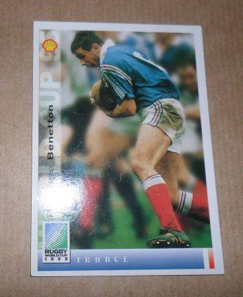PHILIPPE BENETTON ( FRANCE ) 1995 RUGBY WORLD CUP SPORTS DECK CARD NUMBER 71