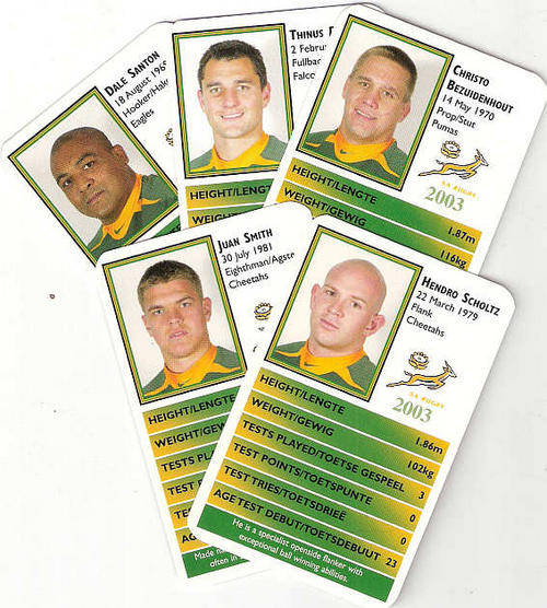 SPRINGBOKS 2003 CARDS