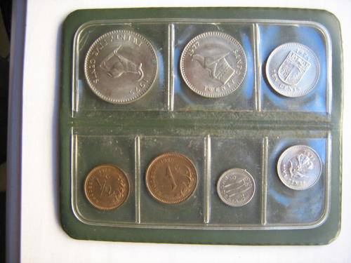 A SET OF RHODESIAN COINS IN WALLET!