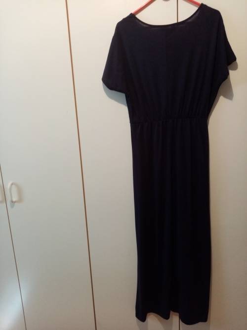 Blue long dress with bead detail 32-34