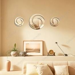 Acrylic Mirror Wall Decor 3 squiggles