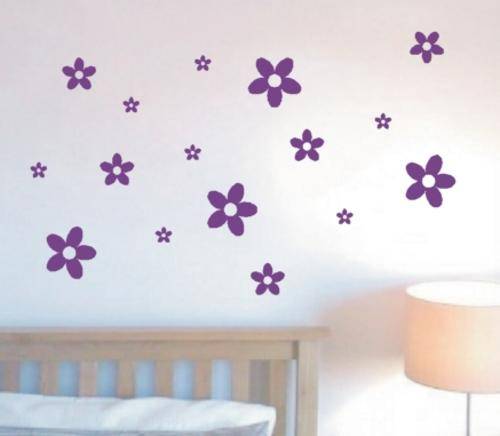 26 Abstract Flowers Vinyl Decals Wall Art Stickers