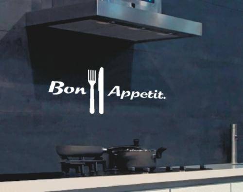 Abstract Bon Appetit Vinyl Decals - Wall Art Stickers