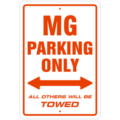 MG Parking Sign