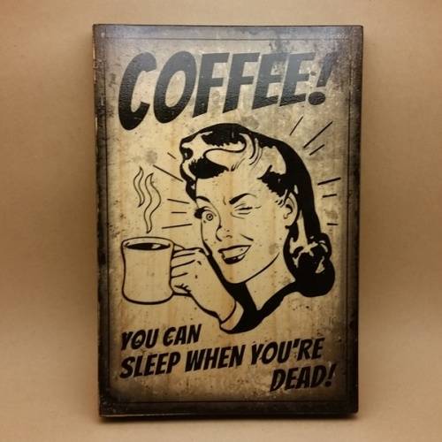 Retro-style Wooden Coffee sign
