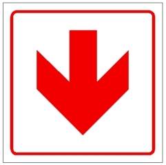 General Direction Arrow (Rigid plastic Safety Sign)