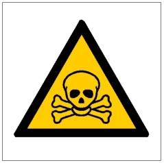 Danger Toxic Hazard (Rigid plastic Safety Sign)